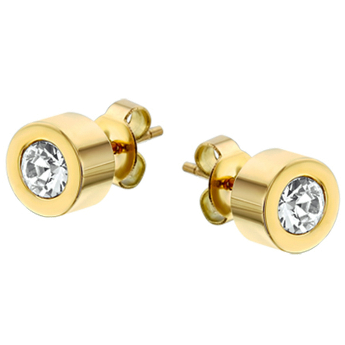 Beschrijving: Stalen oorknoppen met strass stenen. De oorknoppen hebben een geelgouden PVD-plating.
Verpakt per: 1
Doelgroep: dames