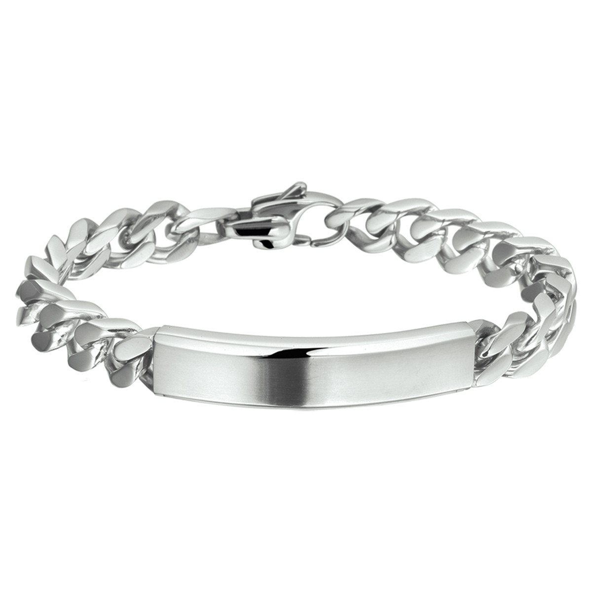 Beschrijving: Stalen graveerarmband met gourmet schakel.
Doelgroep: heren
Breedte: 11 mm
Langste lengte: 21 mm