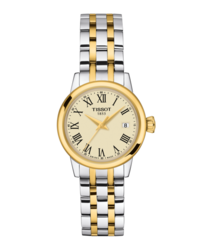 De populaire Tissot Classic Dream-collectie is herzien en heeft een nieuwe uitstraling gekregen. Er is echter niets veranderd in het oorspronkelijke doel om te streven naar het ontwerpen van het ideale klassieke, elegante horloge voor elke dag. De tijdloze stijl maakt dat deze collectie al jarenlang één van onze meest succesvolle is. De Classic Dream heeft een Swiss Made Quartz-uurwerk. De wijzerplaat met datumaanduiding en Romeinse cijfers geven het horloge een klassieke uitstraling. Dit damesmodel heeft een bi-colour kast van edelstaal met deels goudkleurige PVD-coating gecombineerd met een ivoorkleurige wijzerplaat. De bi-colour edelstalen horlogeband sluit middels een vlindersluiting met twee drukknoppen.
