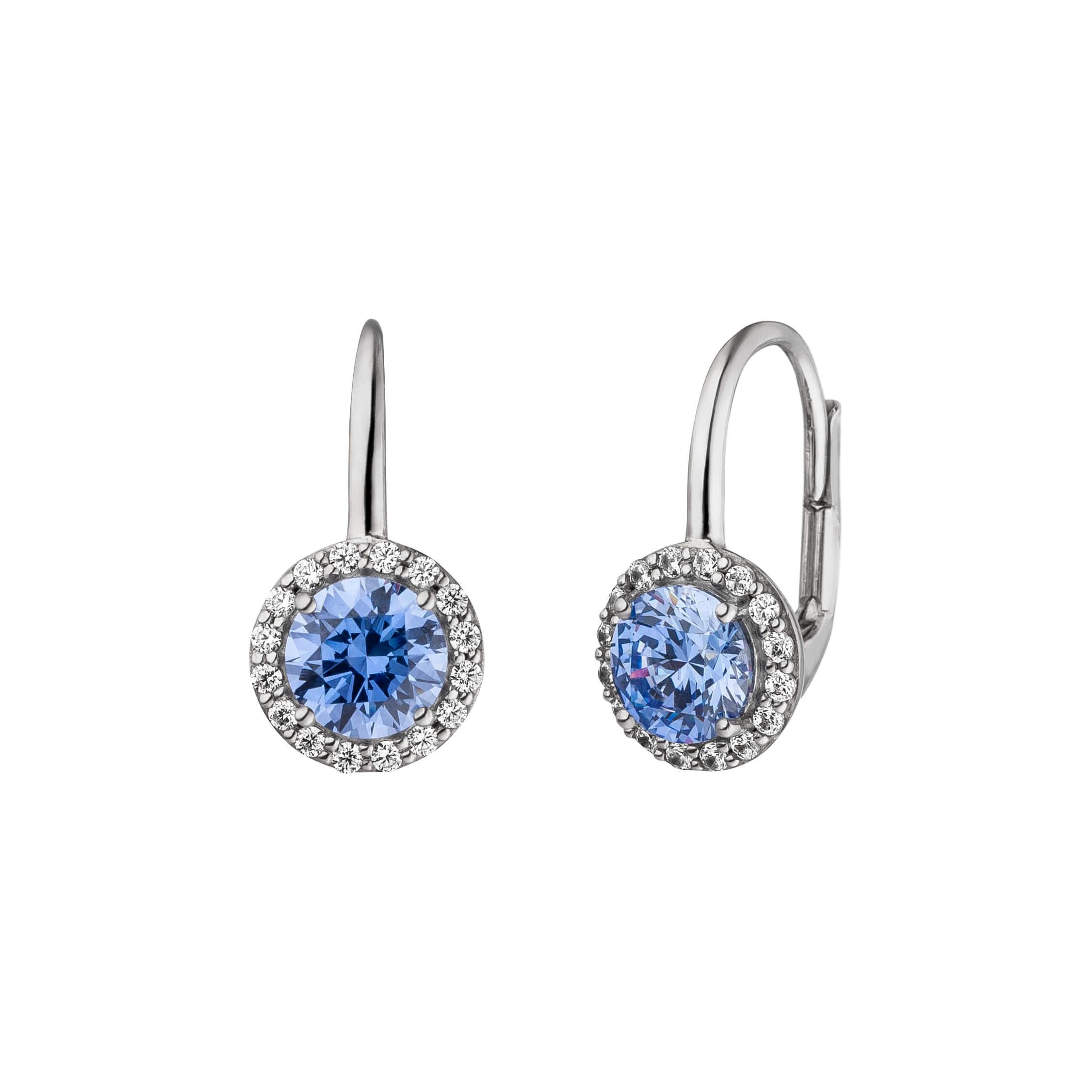 Oorringen in zilver met zirconia