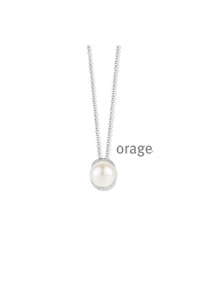 Ketting in zilver met parel 