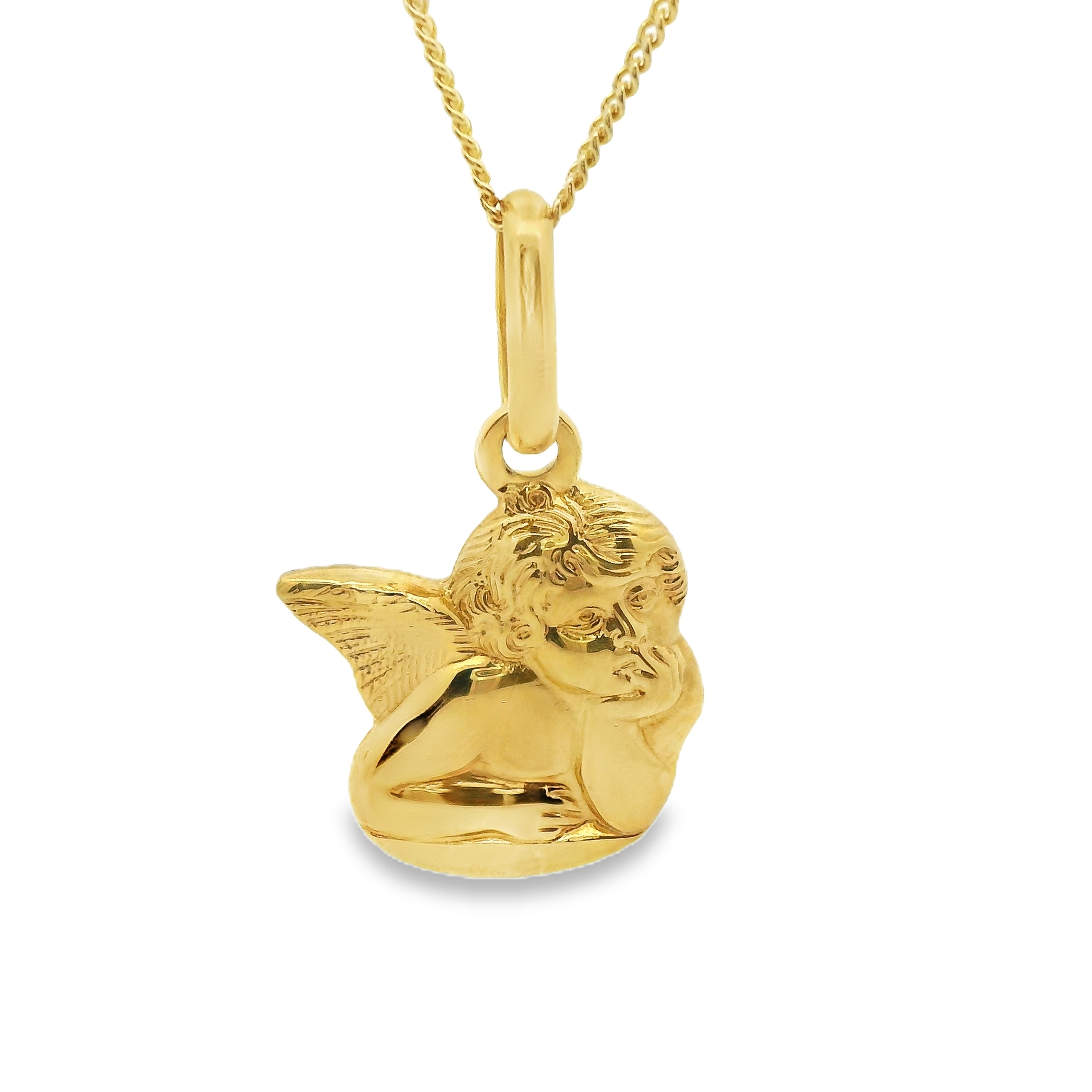 Deze hanger van Louis Bros is vervaardigd uit 14 karaat geelgoud (3.11 gr.).
Deze hanger in de vorm van een engel straalt elegantie en symboliek uit. De warme glans van het goud benadrukt de gedetailleerde vormen van de engel, die vaak wordt gezien als een beschermend en spiritueel symbool. Deze hanger is niet alleen een prachtig sieraad, maar ook een betekenisvolle talisman die rust en bescherming kan bieden. Perfect om dicht bij het hart te dragen, is deze geelgouden engel een subtiele en stijlvolle toevoeging aan elke sieradencollectie.