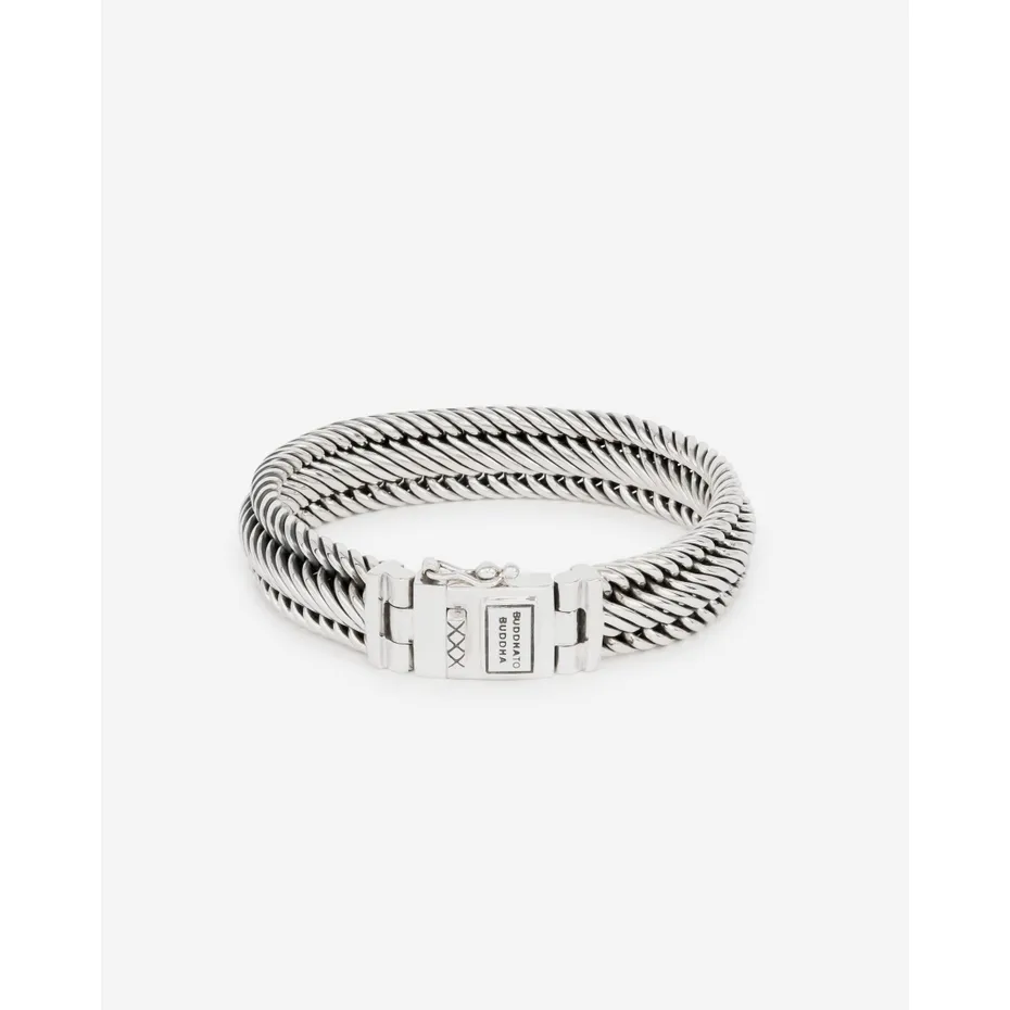 De Edwin familie is een van de meest populaire collecties van Buddha to Buddha. De Edwin Small armband is gedetailleerd met een stoere uitstraling.