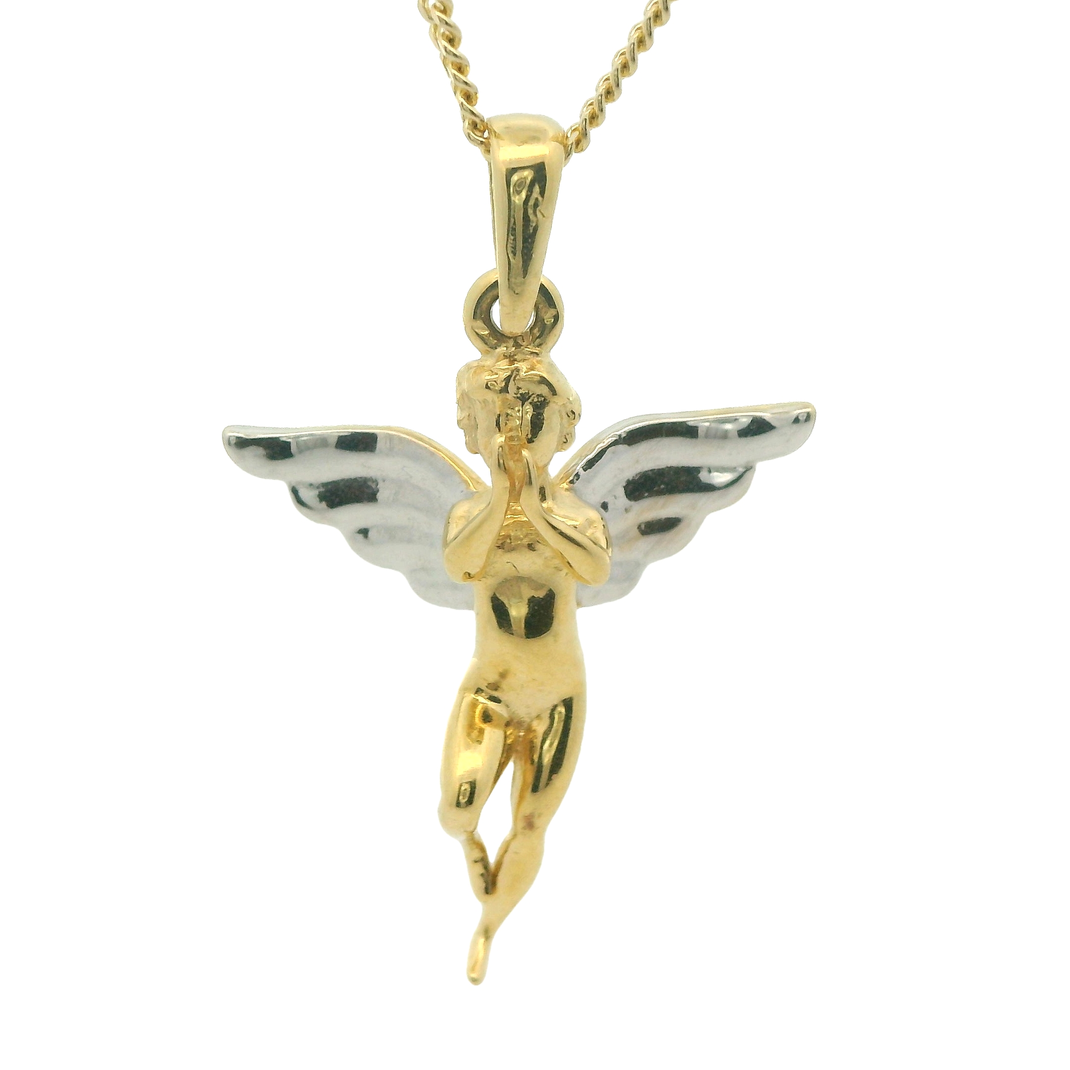 Deze hanger van Louis Bros is vervaardigd uit 14 karaat bicolor (1.96 gr.).
Deze hanger in de vorm van een engel is een elegant sieraad dat subtiele luxe uitstraalt. Deze hanger combineert prachtig geelgoud en witgoud, wat zorgt voor een verfijnde en moderne uitstraling. De engel, vaak gezien als een symbool van bescherming en spiritualiteit, maakt dit sieraad niet alleen stijlvol, maar ook betekenisvol. Het contrast tussen de twee kleuren goud voegt diepte en karakter toe, waardoor deze hanger een perfect accessoire is voor elke gelegenheid, of als bijzonder cadeau voor een geliefde.