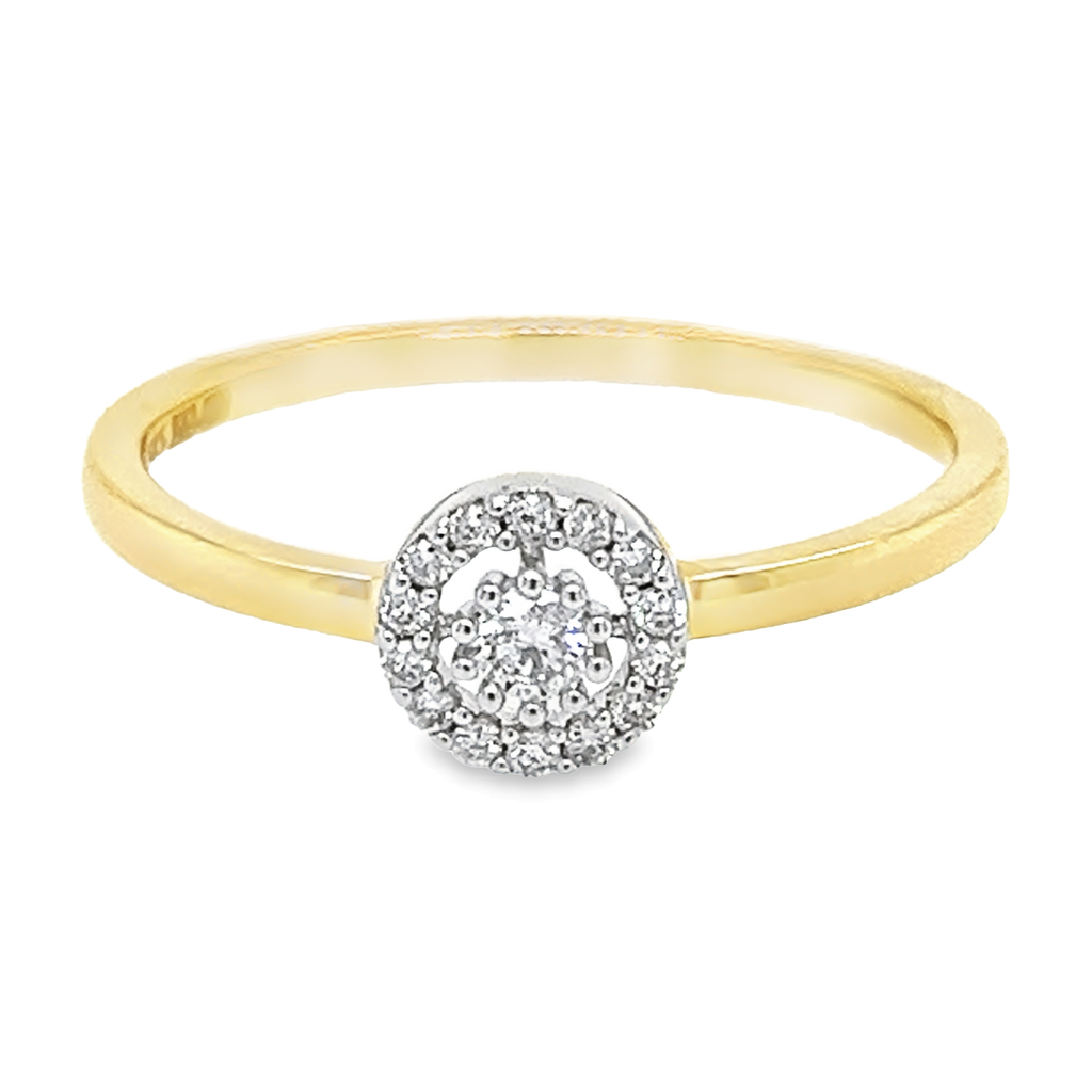 gouden ring met diamant 0,14 karaat gre2169-55