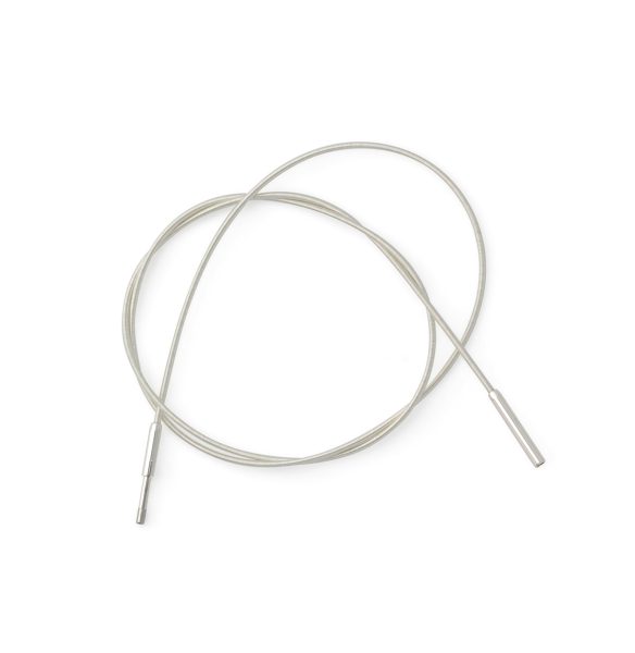 Campur zilveren flexibel omegacollier 1.60mm. 45cm. met bajonetsluiting