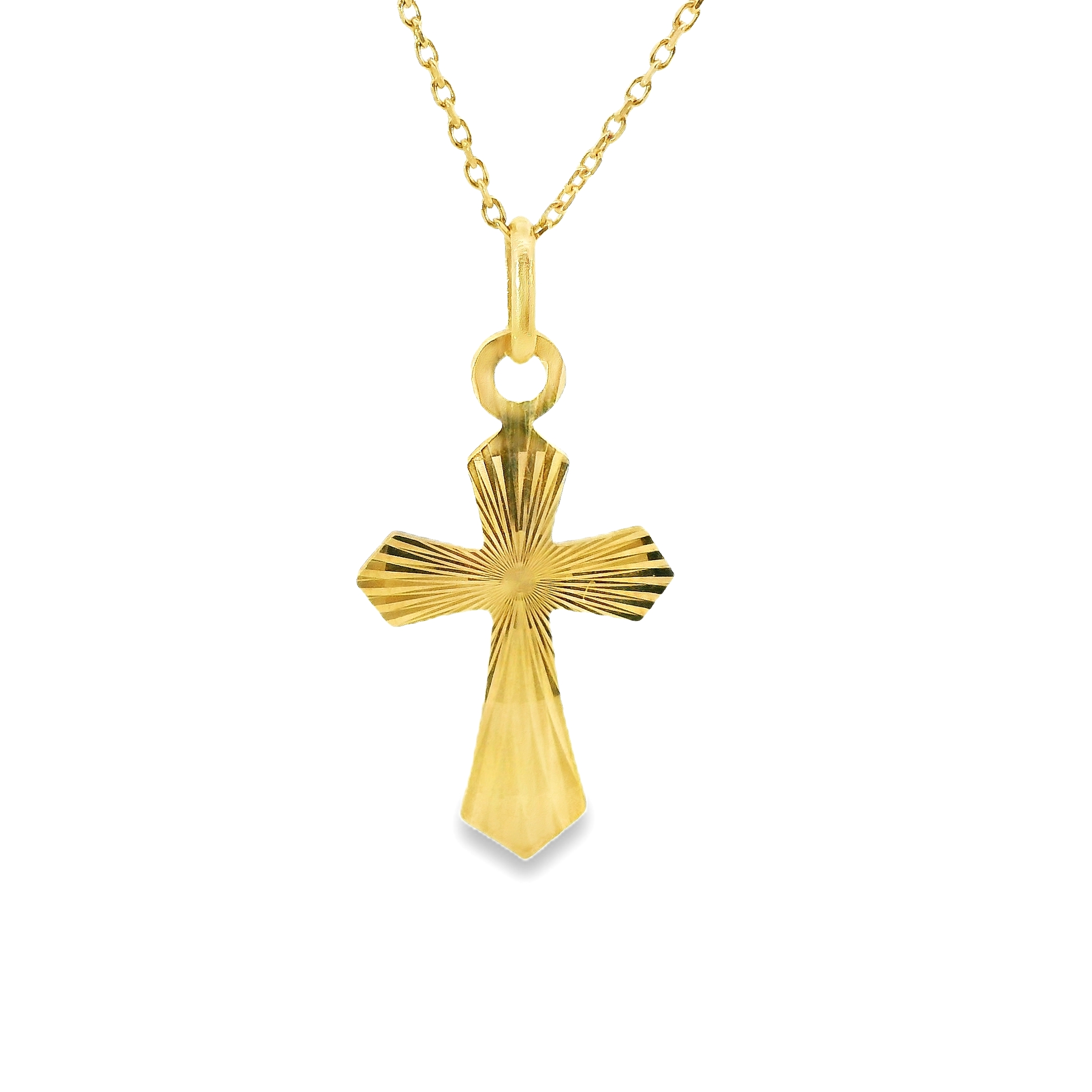 Deze hanger van Louis Bros is vervaardigd uit 14 karaat geelgoud (1.35 gr).
Deze elegante hanger in de vorm van een kruis heeft een unieke uitstraling. Aan één zijde is het kruis prachtig bewerkt met gedetailleerde patronen, wat het een verfijnde en artistieke uitstraling geeft. De andere zijde is glad en glanzend, wat zorgt voor een klassiek en tijdloos contrast. Deze hanger biedt twee stijlen in één: de bewerkte kant voor een meer opvallende look, en de gladde kant voor een subtiele, verfijnde uitstraling. Perfect voor elke gelegenheid!