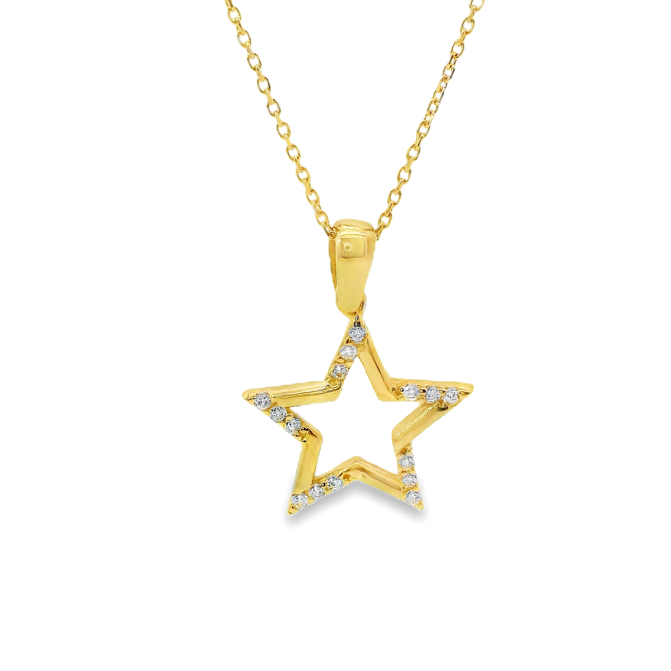  Deze hanger inclusief collier van Louis Bros is vervaardigd uit 14 karaat geelgoud (1.93 gr).
Deze elegante hanger heeft een schitterende zirkonia in de vorm van een ster. De warme glans van het geelgoud combineert perfect met de heldere schittering van de zirkonia, wat de hanger een tijdloze en stijlvolle uitstraling geeft. Ideaal om zowel dagelijks als bij speciale gelegenheden te dragen, voegt deze hanger een subtiel vleugje luxe en elegantie toe aan elke outfit.