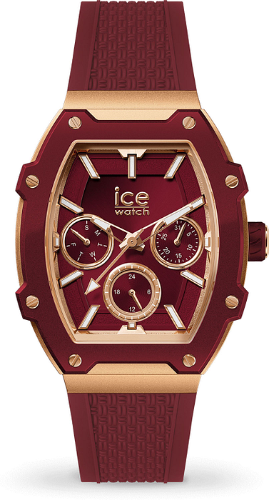 Op zoek naar een trendy en kleurrijk horloge dat perfect past bij jouw zomerse outfit? Dan is de ICE WATCH ICE BOLIDAY - PEACH CHERRY - ALU - SMALL - 023803 de ideale keuze voor jou! Dit prachtige horloge heeft een analoge tijdaanduiding en een quartz uurwerk, wat zorgt voor een nauwkeurige en betrouwbare tijdweergave.

Met een diameter van 35 mm en een hoogte van 11 mm heeft dit horloge een compact formaat dat perfect is voor dames met een fijne pols. De tonneau vorm van de goudkleurige aluminium behuizing geeft het horloge een unieke en stijlvolle uitstraling. De rode wijzerplaat zorgt voor een vrolijke en opvallende look, terwijl het mineraalglas zorgt voor een goede bescherming tegen krassen en stoten.

De rode siliconen band is niet alleen comfortabel om te dragen, maar zorgt er ook voor dat het horloge goed op zijn plaats blijft zitten. De ICE WATCH ICE BOLIDAY is voorzien van een handige datumweergave en is waterdicht tot 5 bar, wat betekent dat je er zonder zorgen mee kunt douchen.

De horlogeband is voorzien van een handige gespsluiting, waardoor je het horloge eenvoudig om en af kunt doen. Als officieel Ice Watch verkooppunt kunnen wij garanderen dat je een authentiek en kwalitatief hoogwaardig product ontvangt.