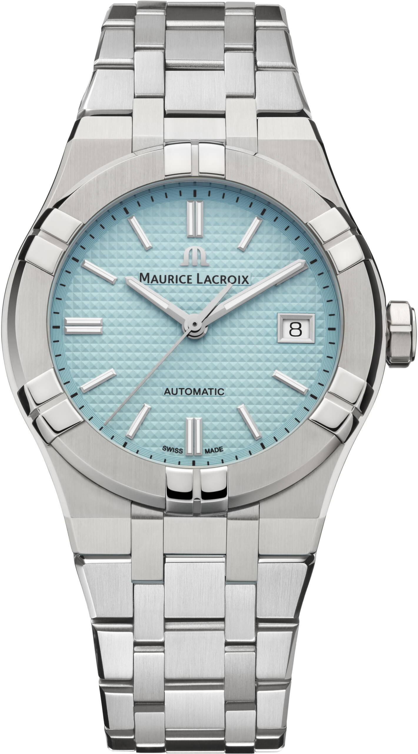 Dit is een horloge van het merk Maurice Lacroix gemaakt voor heren.
De specificaties zijn als volgt:
Kastmaat: 40 mm
Kastdikte: 9 mm
Bandbreedte: 23
Waterdichtheid: 10 ATM / 100 Meter / 330 Feet
Dit horloge heeft de volgende functies/eigenschappen:
Datumaanduiding