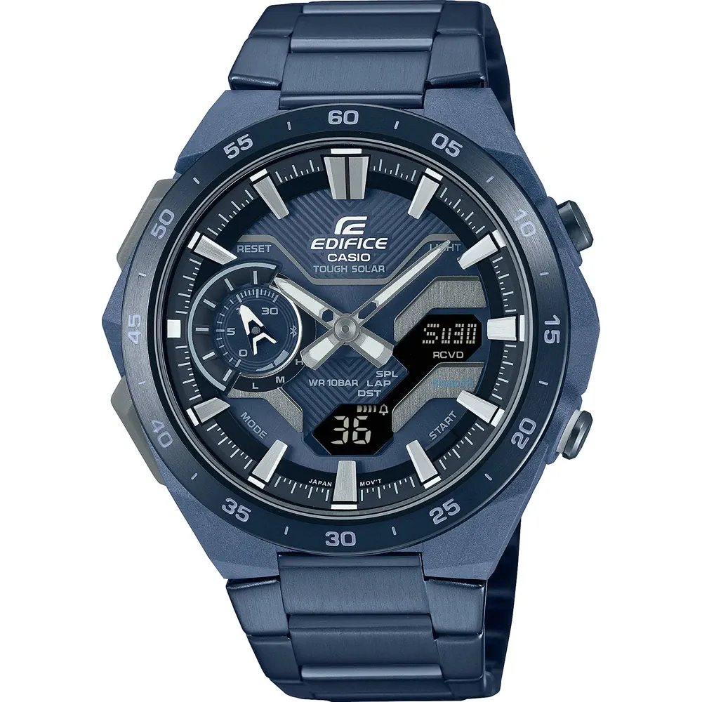 Dit Casio Edifice horloge heeft een kast gemaakt van Met carbon versterkt kunststof met een diameter van 47.6 mm en is voorzien van een metalen band. In de kast bevindt zich een Casio kwaliteitsuurwerk en is afgewerkt met Mineraalglas.

Het horloge is 10ATM. Dit betekent dat het horloge geschikt is om mee te zwemmen. Verder wordt het horloge geleverd met 2 jaar garantie.