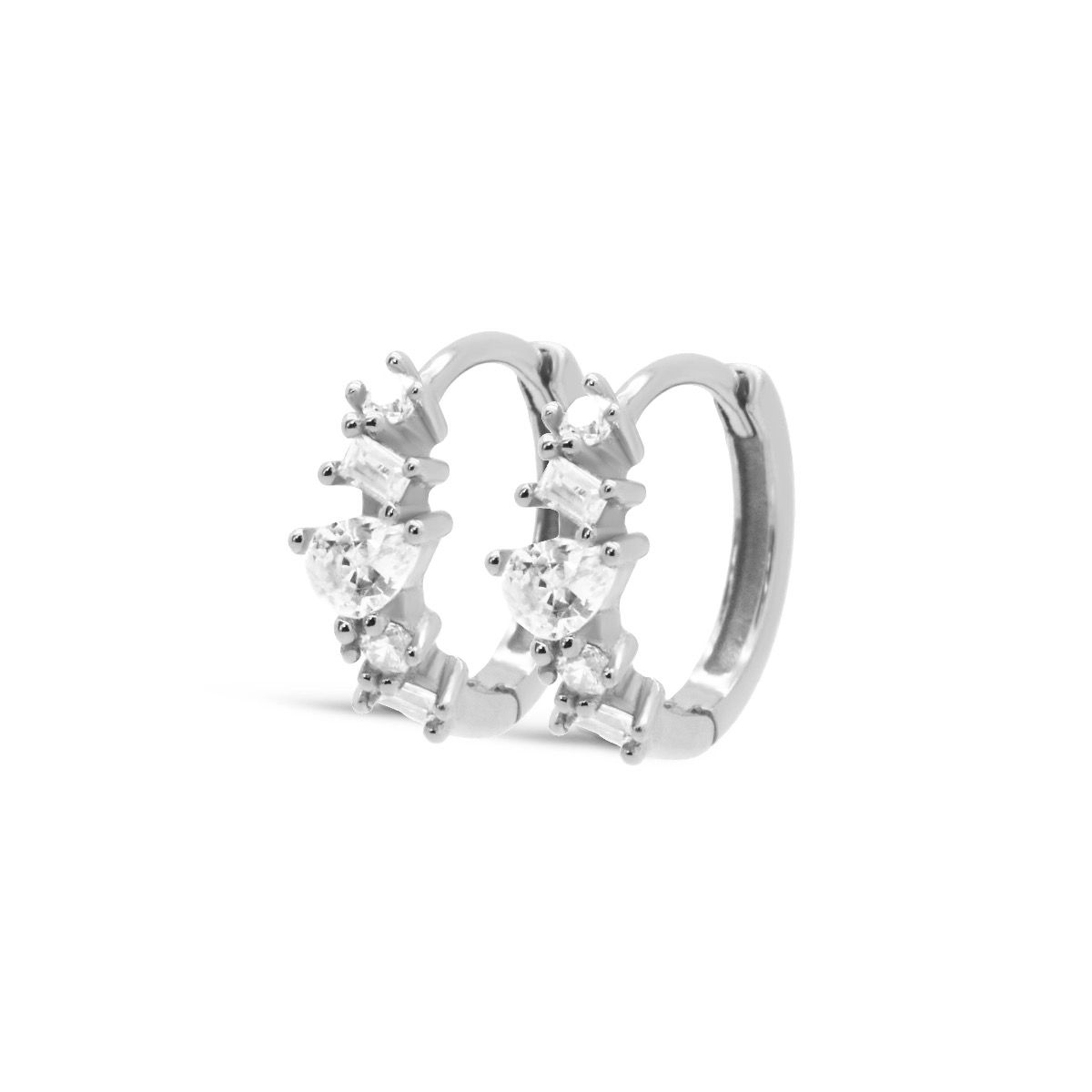Hinged Hoops BETH Silver 14MM H476S
