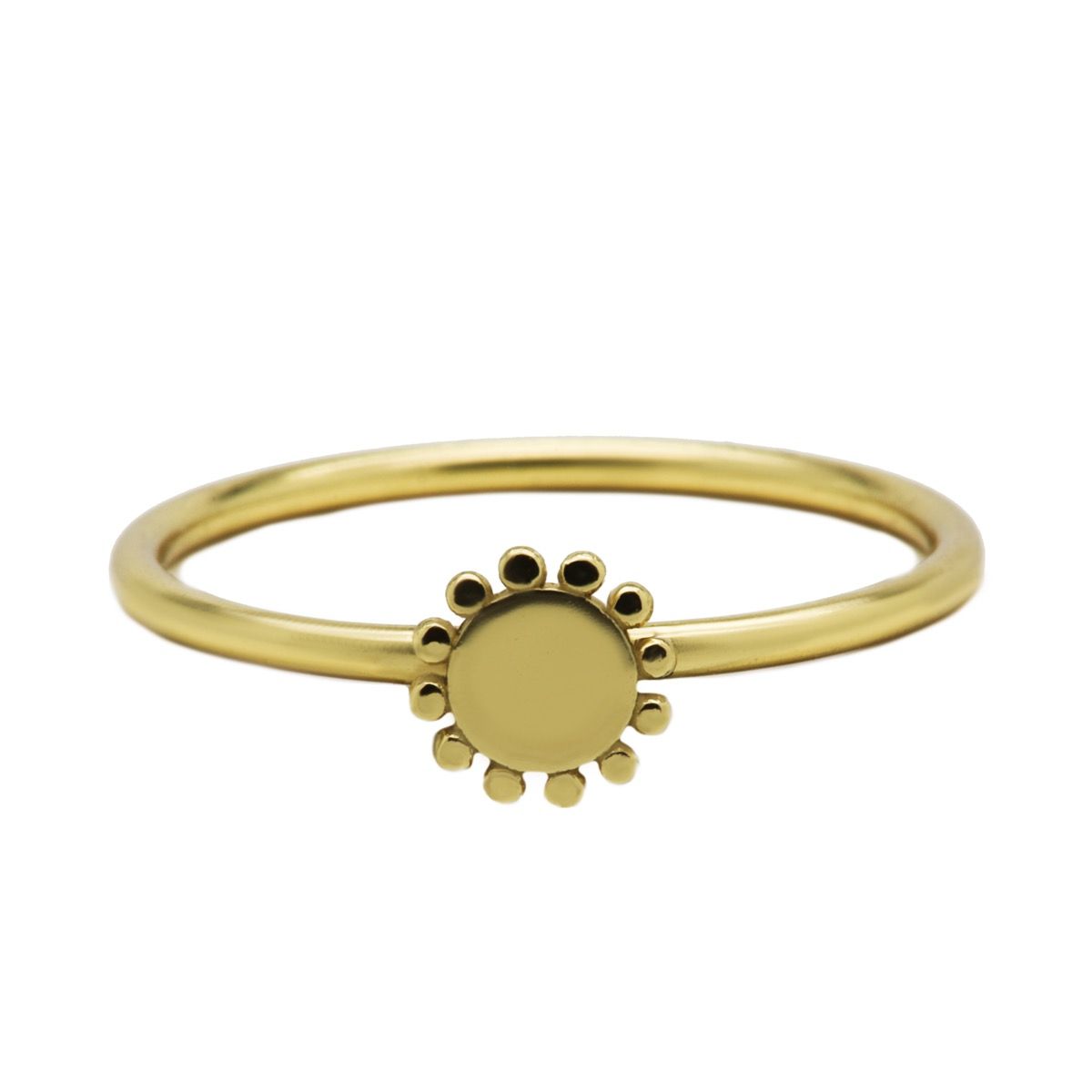 Ring Dotty Disc Goldplated R020GP maat 54