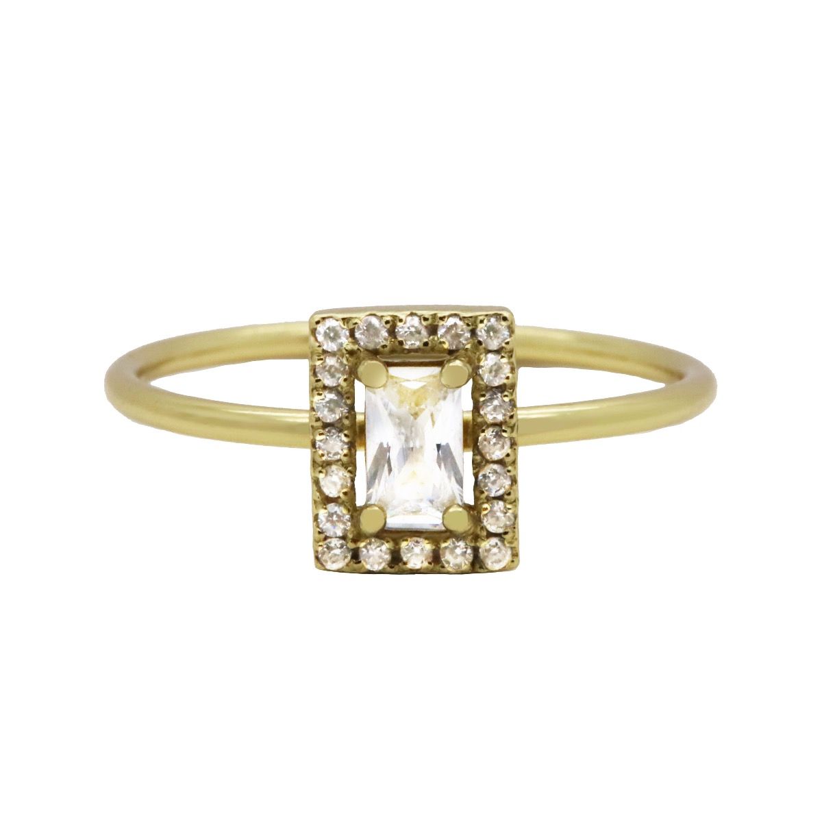 Ring Vintage Square Goldplated R023GP maat 56