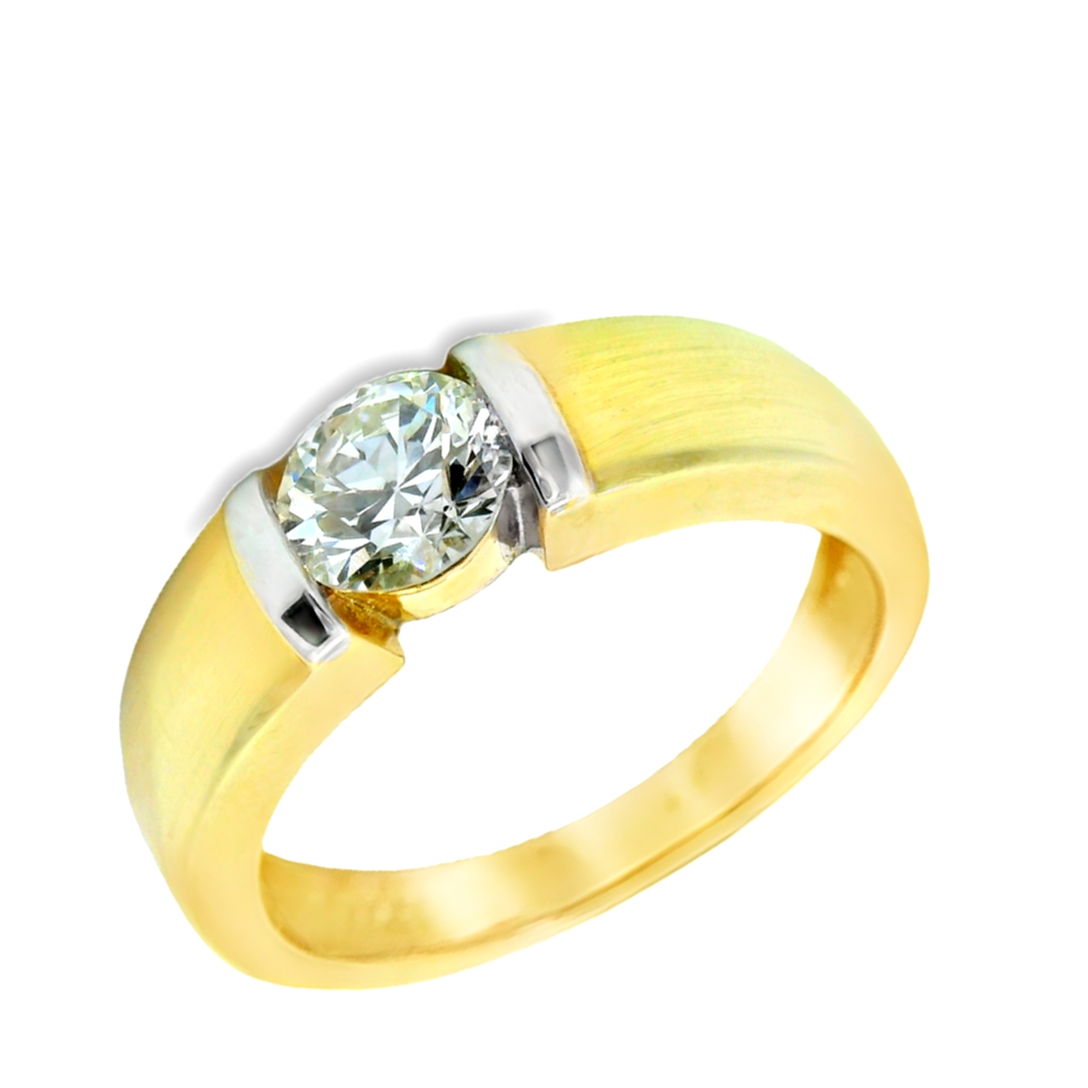 Deze exclusieve ring van Louis Bros is vervaardigd uit 14 karaat bicolor (3.14 gr.) en is gezet met 1 briljant geslepen diamanten met een totaalgewicht van 0.60 ct. De ring heeft een breedte van 5.12 mm en dikte van 2.5 mm. Met deze ring om je vinger ben jij het stralende middelpunt bij elke gelegenheid. Deze ring bestaat uit onze lijn van exclusieve modellen sieraden met prachtige designs en van hoge kwaliteit . 
De ring is verkrijgbaar in meerdere afmetingen.