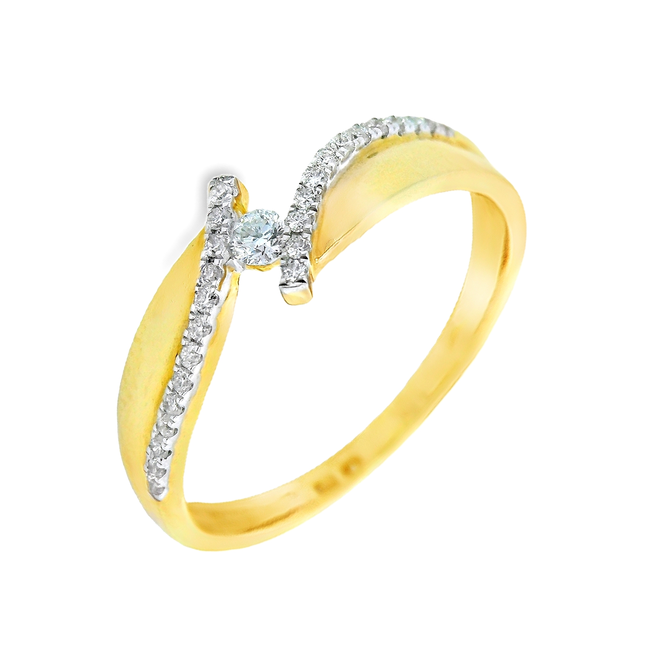 Deze ring van Louis Bros is vervaardigd uit 14 karaat geelgoud (1.79 gr) en is gezet met 27 briljant geslepen diamanten met een totaalgewicht van 0.14 crt.
Deze ring bestaat uit onze lijn van exclusieve modellen sieraden met prachtige designs van hoge kwaliteit.
De ring is verkrijgbaar in meerdere afmetingen.

Verkrijgbaar vanaf 0.10crt .
Leverbare goudkleuren: 14/18kts geelgoud, 14/18kts witgoud, 14/18kts roségoud en alle bicolor combinaties.
