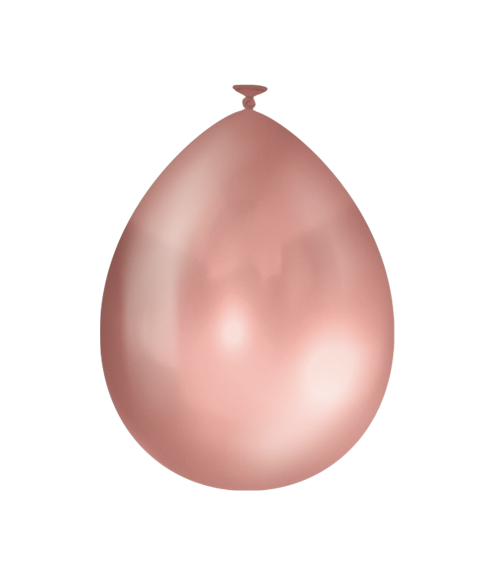 Deze Metallic Ballonnen (10 stuks) in Roségoud zijn perfect voor feestjes en gelegenheden. Ze zijn gemaakt van hoogwaardige materialen en hebben een diameter van 30 cm. De ballonnen zijn eenvoudig op te blazen en kunnen worden gebruikt als feestdecoratie of als accessoire. Draag ze bijvoorbeeld als een opvallende armband of voeg ze toe aan een feestelijke ballonnenboog. Met deze ballonnen steel je zeker de show op elk feest!