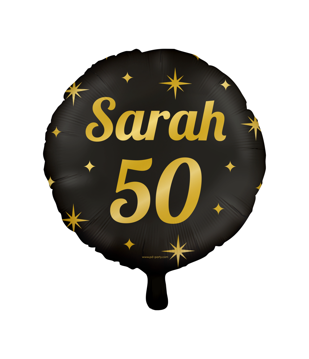De Classy foil balloons zijn onderdeel van de luxe Classy lijn van Paper Dreams en een leuke toevoeging bij bijvoorbeeld de party vlaggen en de party ballonnen. Door de gebruikte kleurencombinatie goud/zwart vallen de classy foil balloons Sarah 50 extra op bij een feestje! De folie ballon kan worden gevuld met helium of met lucht, hiervoor wordt standaard een rietje meegeleverd.