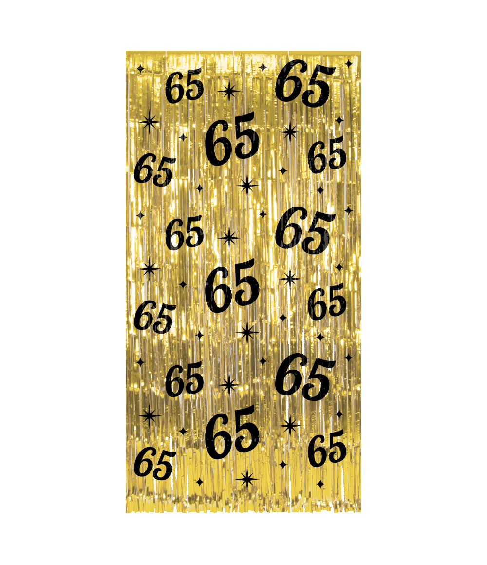 De Classy party curtains van Paper Dreams zijn uitgevoerd in de stijlvolle kleuren goud en zwart.