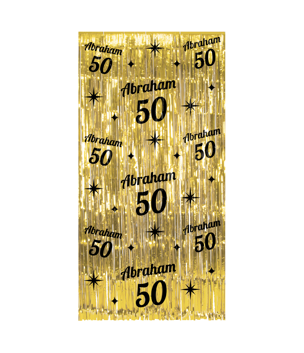 De Classy party curtains van Paper Dreams zijn uitgevoerd in de stijlvolle kleuren goud en zwart.