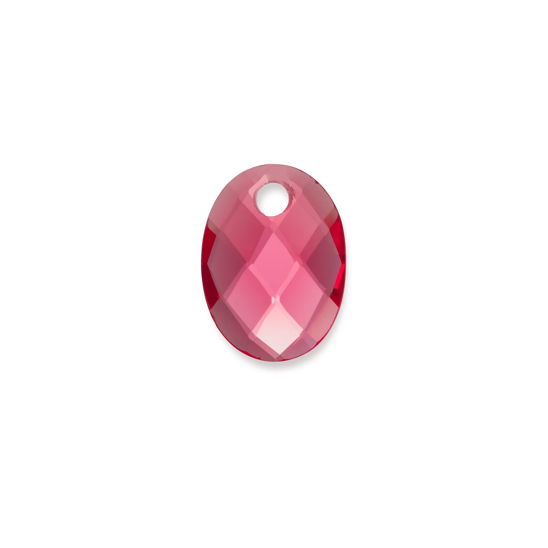 Sparkling Jewels - Edelsteen hanger voor pendant, Medium Oval Fuchsia Quartz - PENGEM51-MO