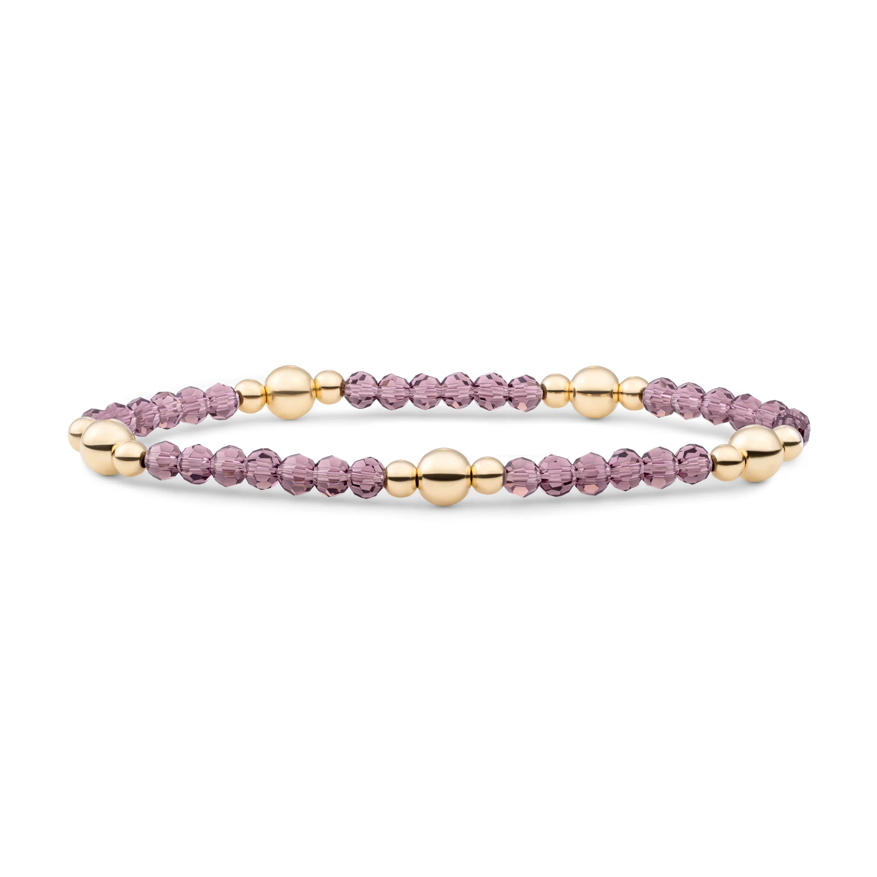 Sparkling Jewels armband Bold Mix Aubergine Quartz goldplated