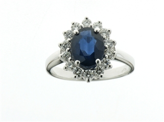 Entouragering au750 wit goud 18 kt
14Diamant(en) briljant slijpsel0.63 ctSiG-H
1Blauwe saffier1.8 ct