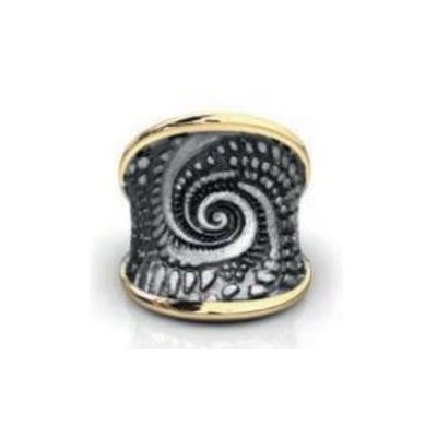 Bohemme - Zilveren damesring met 18kt geelgoud - 7OCE006R56