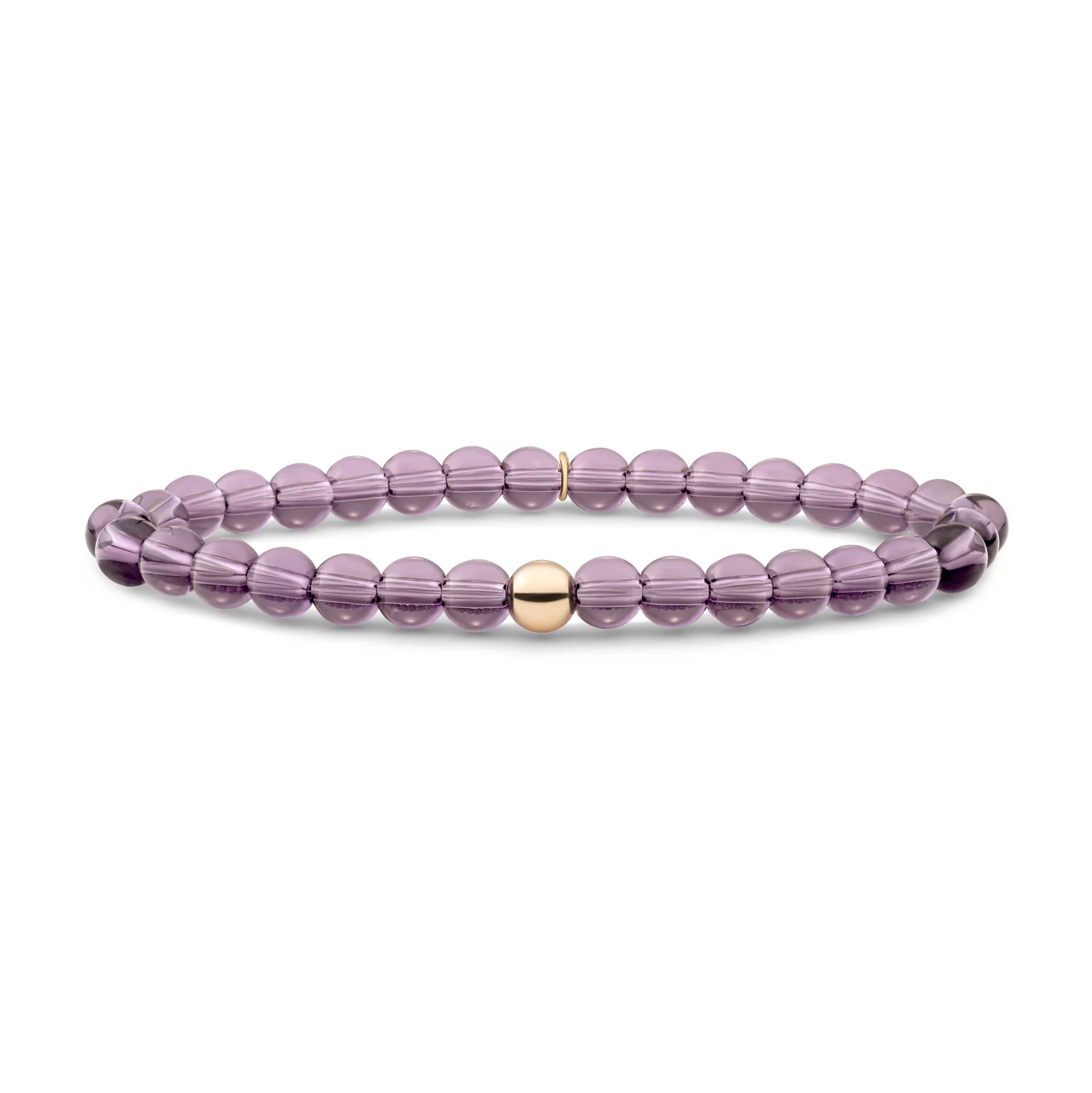 Sparkling Jewels armband Saturn Large Aubergine Quartz goldplated