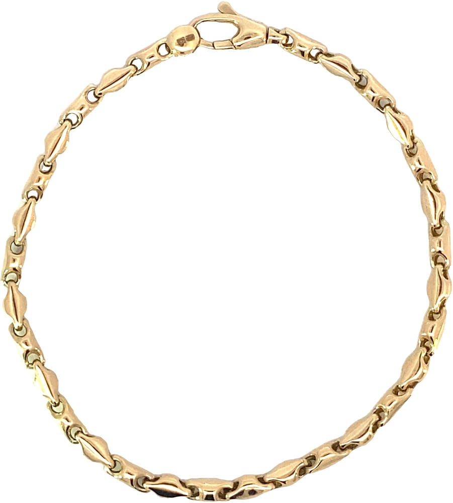 Monzario 14 karaat geelgouden fantasie armband 19cm.
Bij de armband is ook een passend collier beschikbaar.
