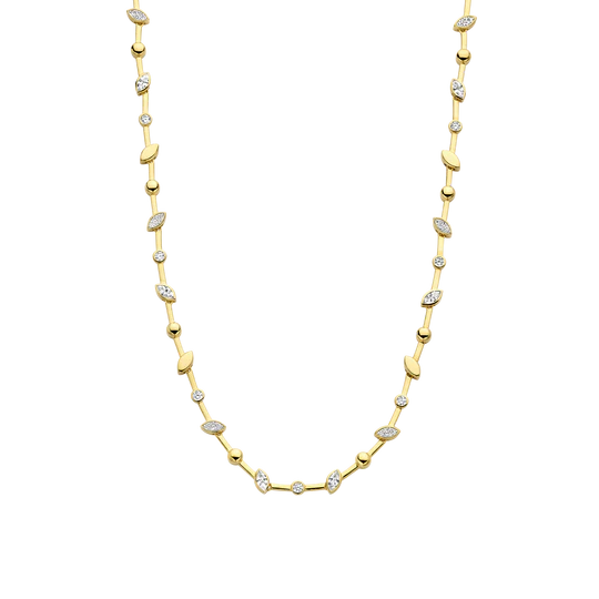 Het Ti Sento collier bicolor verguld 34068ZY/42 heeft een elegante en stijlvolle uitstraling. De ketting is 42 cm lang en is vervaardigd van verguld zilver in een bicolor ontwerp. Dit collier is ideaal voor dagelijks gebruik en past bij elke outfit. Draag het alleen voor een subtiele look of combineer het met andere sieraden voor een meer opvallende uitstraling. De perfecte aanvulling voor elke sieradencollectie!