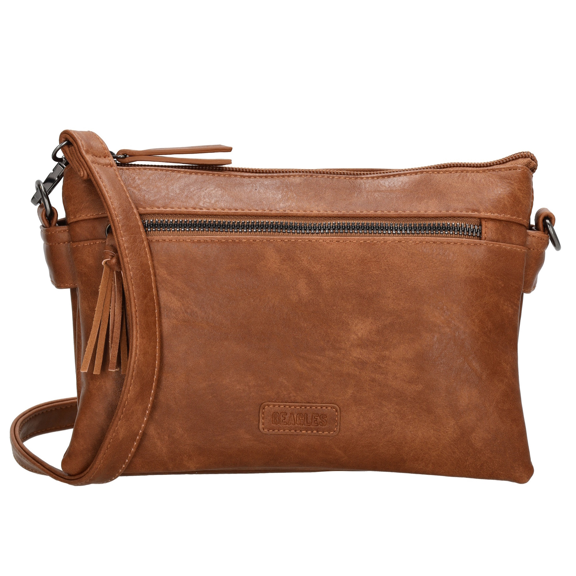 Maak kennis met de tijdloze schoudertas van Beagels, een perfecte keuze voor dames die een tas zoekt die bij elke outfit past. Deze elegante tas beschikt over drie vakken, waarvan één afsluitbaar is met een veilige ritssluiting, zodat je je essentials georganiseerd en veilig kunt opbergen. Aan de achterkant van de tas bevindt zich een extra ritsvak, ideaal voor spullen die je snel bij de hand wilt hebben. De afneembare en verstelbare schouderband zorgt voor optimaal draagcomfort en biedt de flexibiliteit om de tas op verschillende manieren te dragen. De tas is beschikbaar in meerdere kleuren. 
