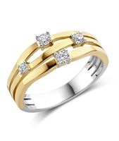 Ring Zilver Verguld Zirkoon