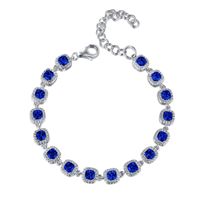 Prachtige zilveren armband met zirkoon (verstelbare lengte)