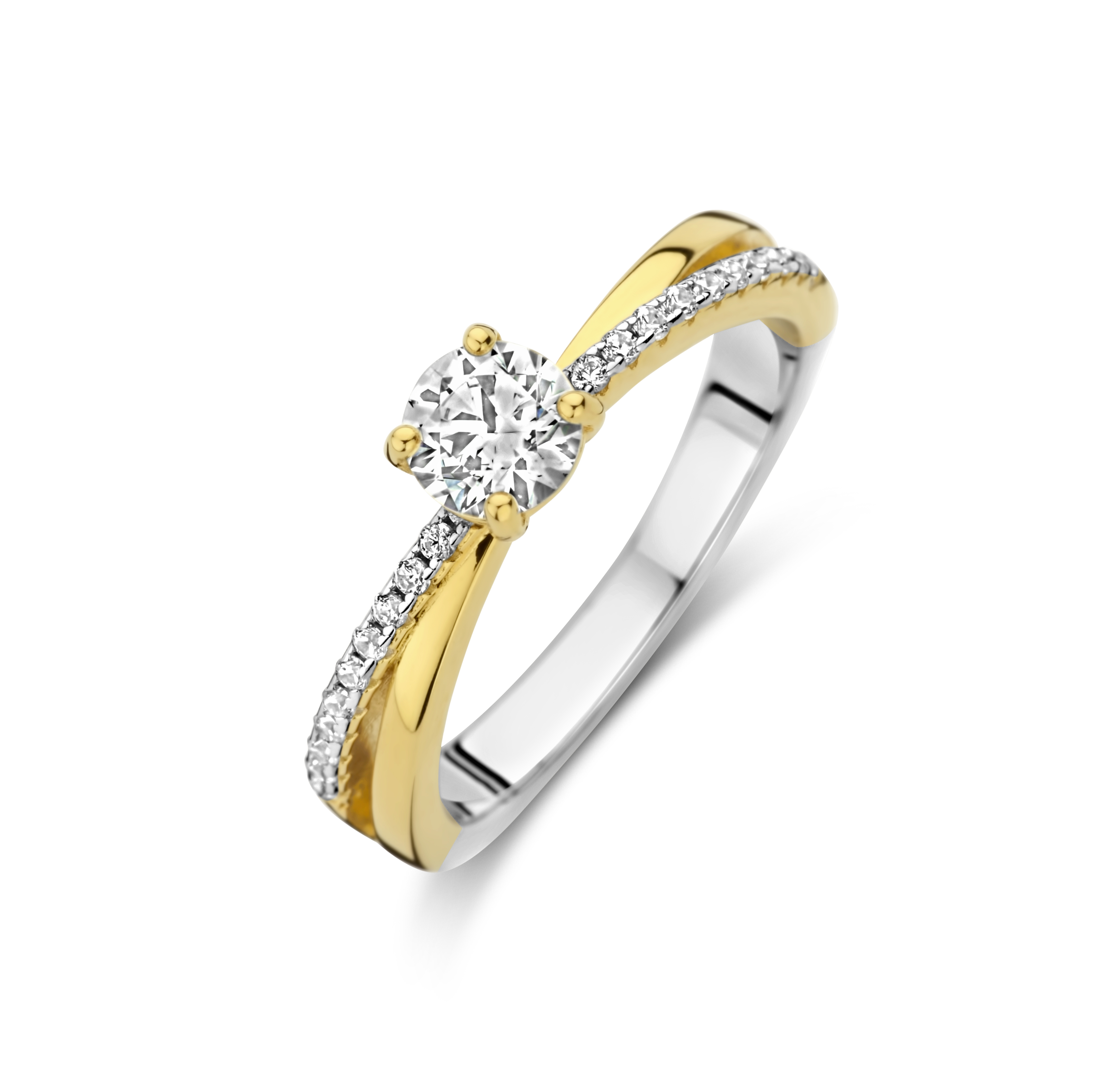 Vergulde ring met Zirkoon