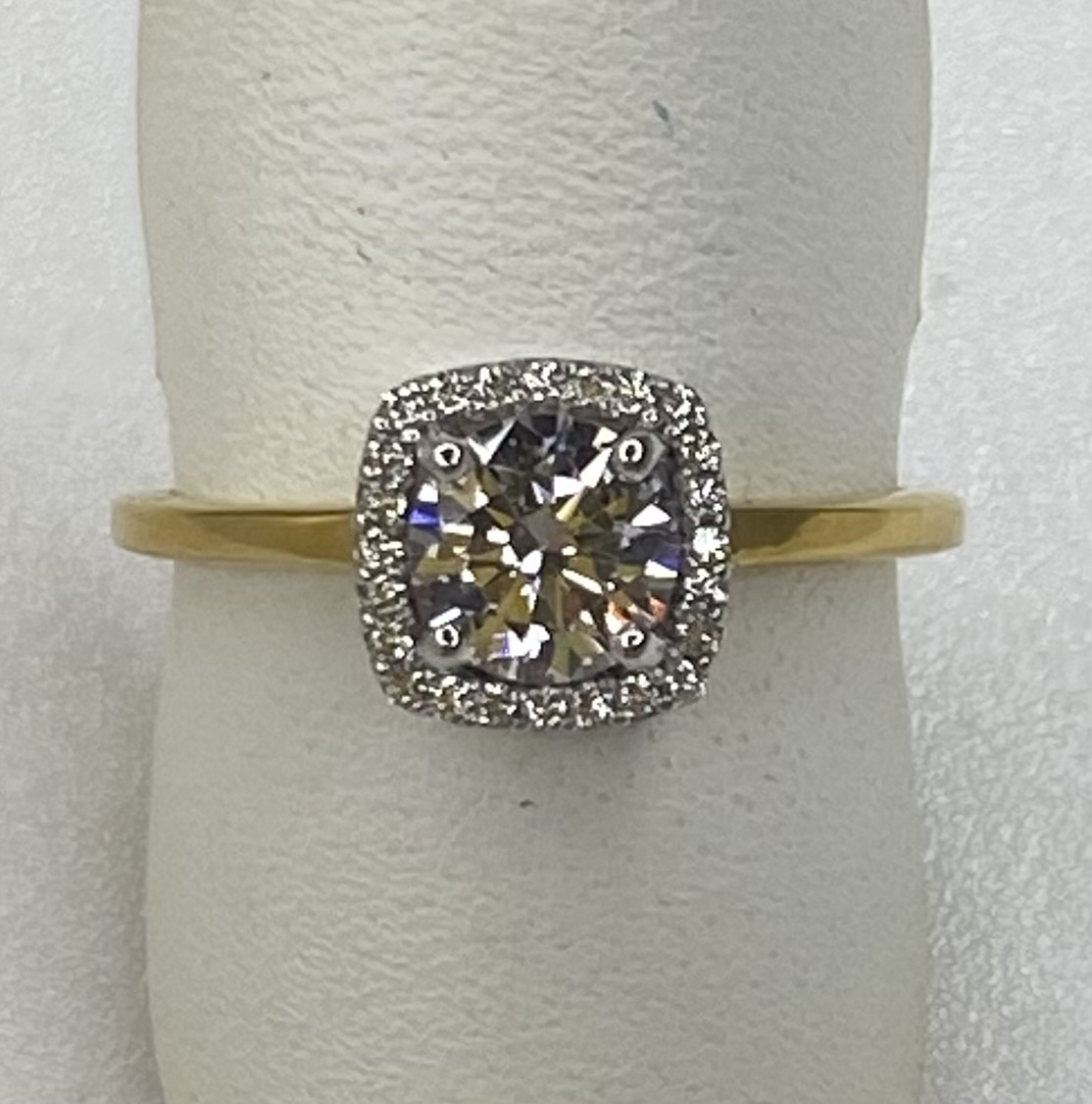 Zilveren ring met zirkonia verguld