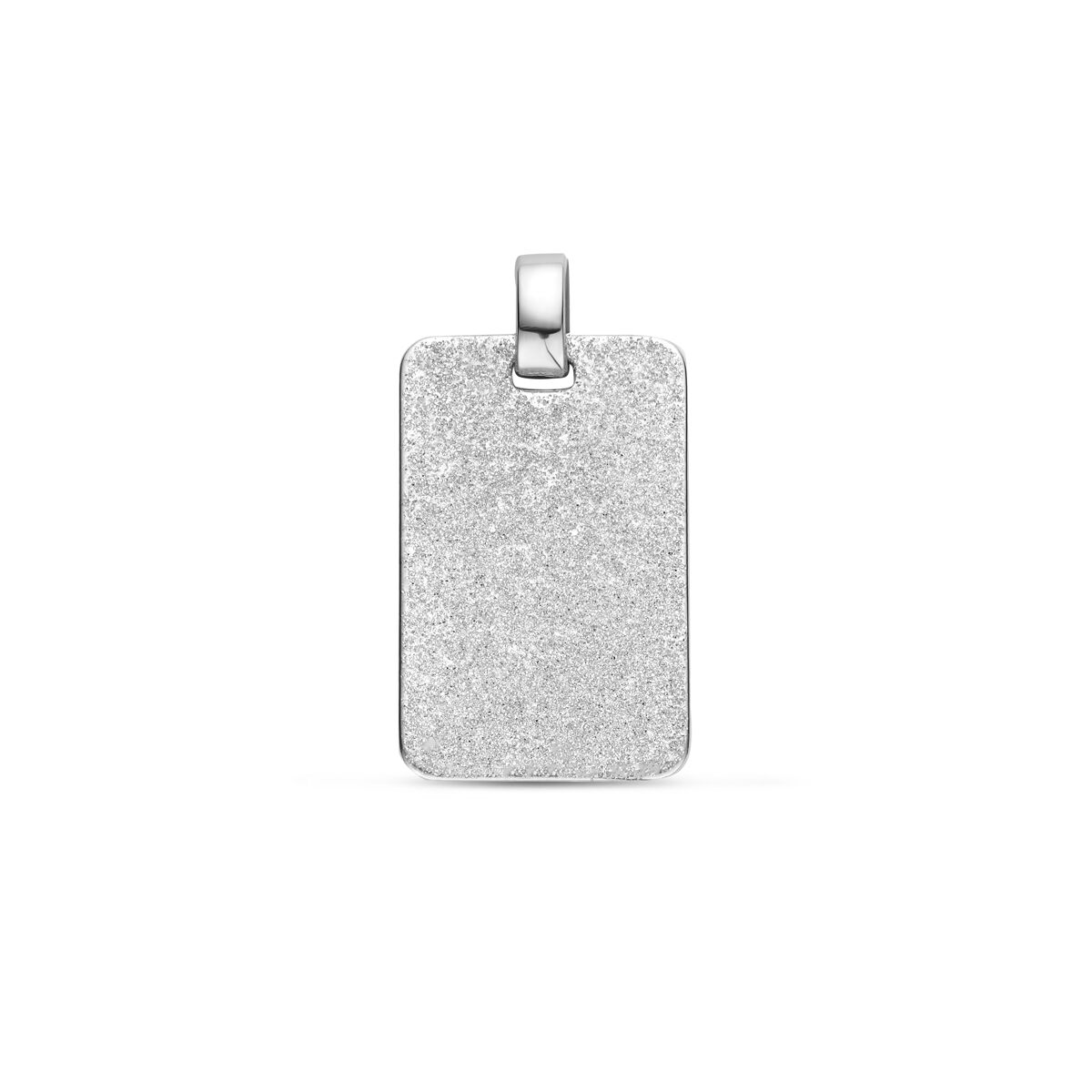 Deze Zilveren graveerhanger Glitter gediamanteerd is gemaakt van hoogwaardig zilver en heeft een prachtige, glinsterende afwerking. De hanger kan gepersonaliseerd worden met een gravure naar keuze, waardoor het een uniek en persoonlijk sieraad wordt. Draag deze hanger aan een zilveren ketting voor een stijlvolle en gepersonaliseerde look. Perfect voor elke gelegenheid!