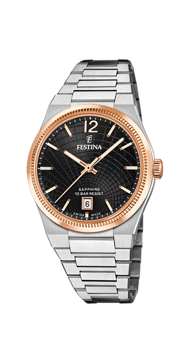 De Festina Horloge Swiss Made Staal safier heeft een stijlvolle uitstraling met een klassiek ontwerp. Het horloge is gemaakt van hoogwaardig roestvrij staal en heeft een saffierglas, dat krasbestendig is. Dit horloge kan zowel casual als formeel gedragen worden en is waterbestendig tot 50 meter diepte. Draag dit horloge als finishing touch bij elke outfit voor een tijdloze look.