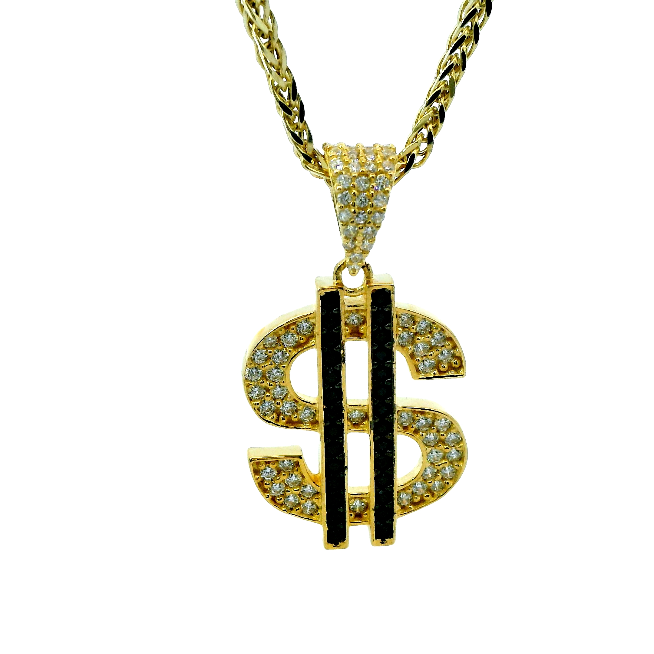 Deze hanger van Louis Bros is vervaardigd uit 14 karaat geelgoud met zirkonia (3.49 gr.).
Deze hanger in de vorm van een dollarteken straalt luxe en stijl uit. Ingelegd met fonkelende zwarte zirkonia's, krijgt het klassieke symbool een moderne en krachtige uitstraling. De donkere stenen creëren een prachtig contrast met het warme geelgoud, wat dit sieraad een verfijnde en tegelijkertijd gedurfde look geeft. Een perfect accessoire voor wie succes en elegantie wil uitstralen in één opvallend ontwerp.