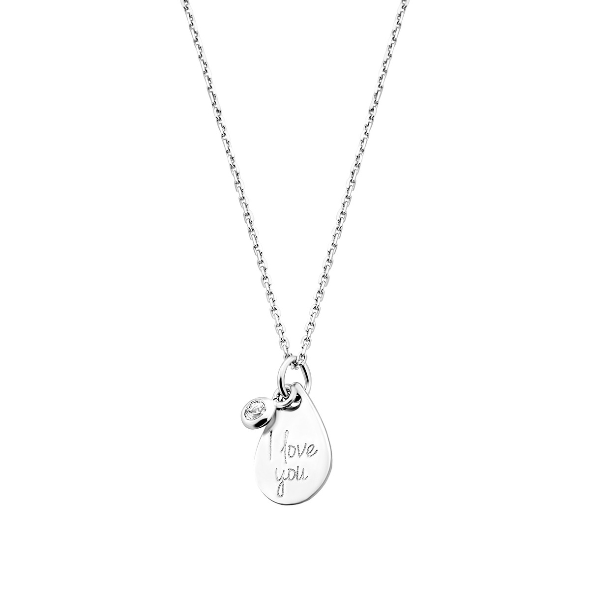 Zilveren ketting met hangertje 