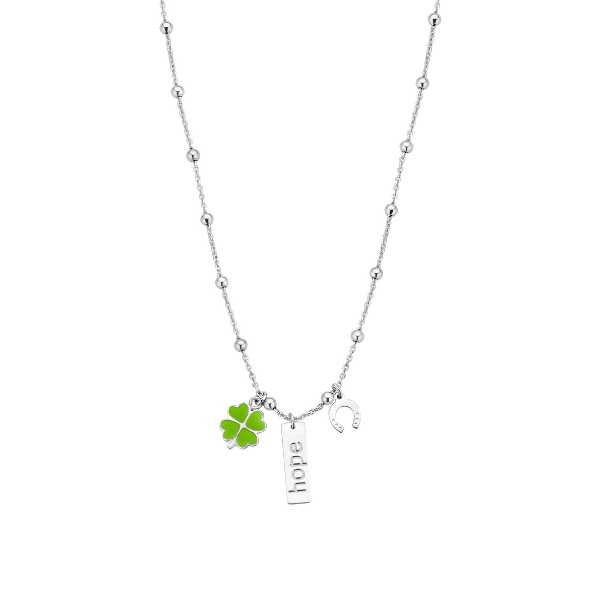 Zilveren ketting met 3 hangertjes
