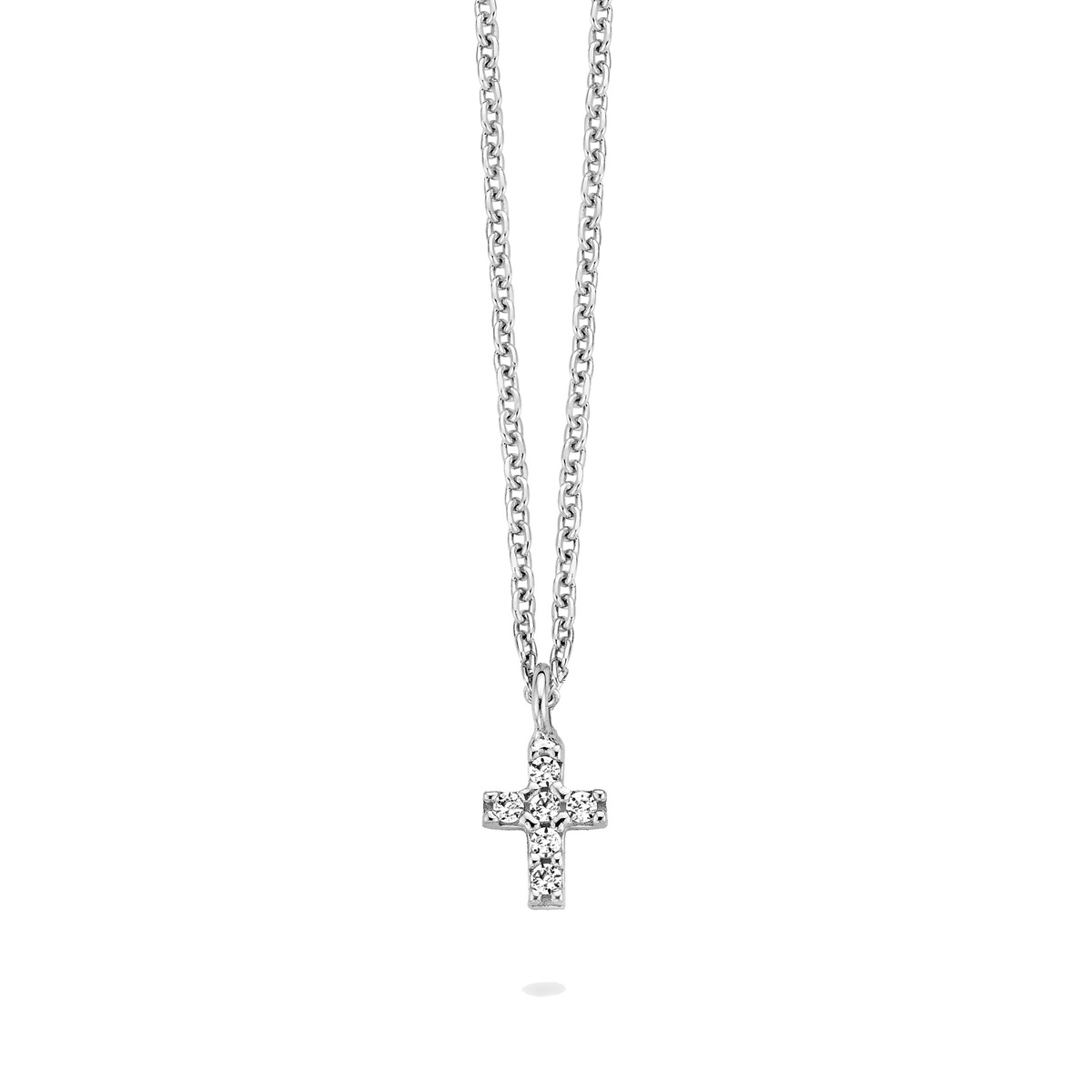 Zilveren ketting met hanger kruis