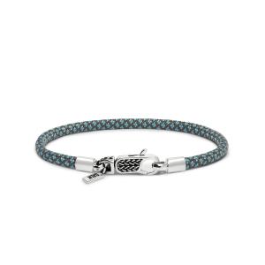SILK ARMBAND ZILVER/PARACORD