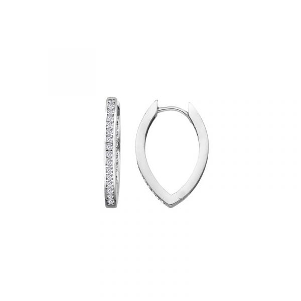 MY iMenso Creoli creol "Dritto CZ 20,5mm" (925/rhod-plated)