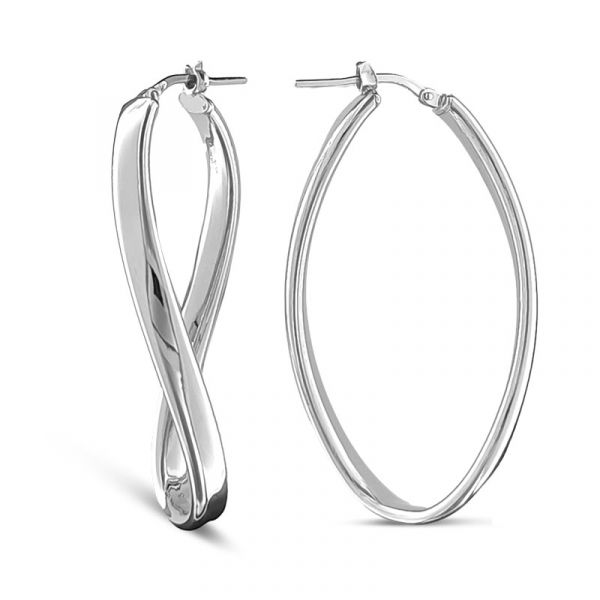 MY iMenso Creoli earring "Onda 40mm" (925/rhod-plated)