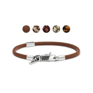 SILK ARMBAND ZILVER/PARACORD
