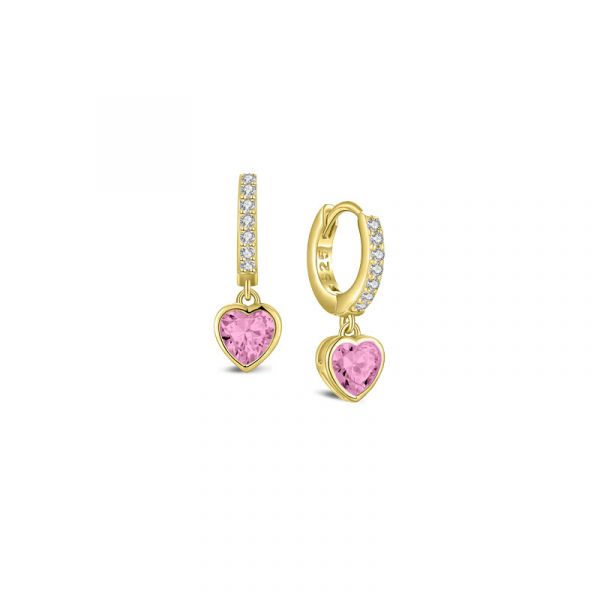 Deze MY iMenso Creoli creol "Hart roze CZ 18mm" (925/1M verguld) 1201371 heeft een prachtig hartvormig roze CZ steentje en is verguld met 1 micron goud. De beste manier om het te dragen is als een opvallende toevoeging aan elke outfit. Combineer het met andere sieraden voor een elegante en stijlvolle look. Maak een statement met deze schitterende creol oorbel!