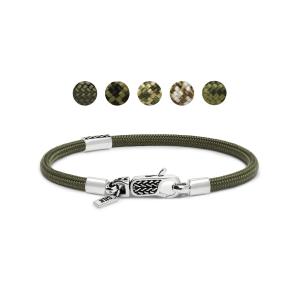 SILK ARMBAND ZILVER/PARACORD