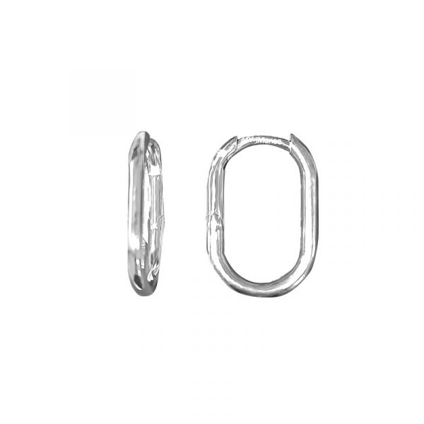 MY iMenso Creoli creol "Ovale CZ 21mm" (925/rhodium verguld)