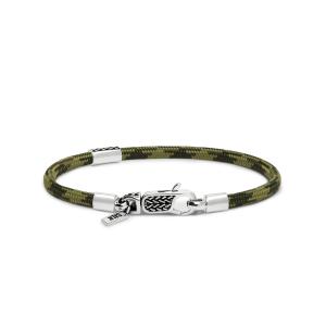 SILK ARMBAND ZILVER/PARACORD